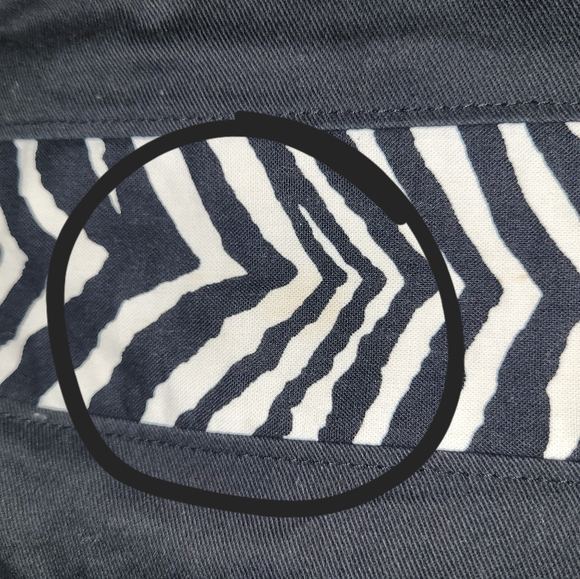 Black crossbody purse with zebra stripe. - Picture 5 of 7